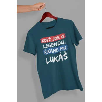 Pánské oblečení MMO Pánské tričko Lukáš Petrolejová modrá L