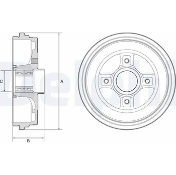 Brzdový buben Brzdový buben DELPHI BFR626