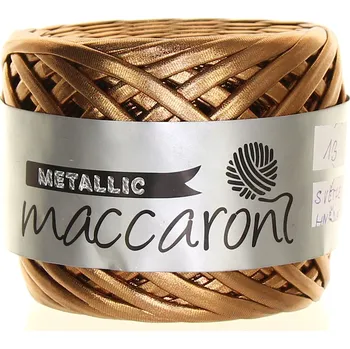 Příze Maccaroni Metallic světle hnědá 13