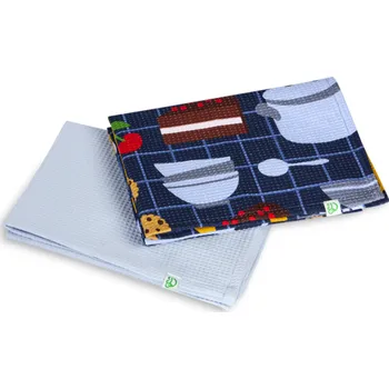 Utěrka Dvojbalení veselých kuchyňských utěrek Zdravé vaření