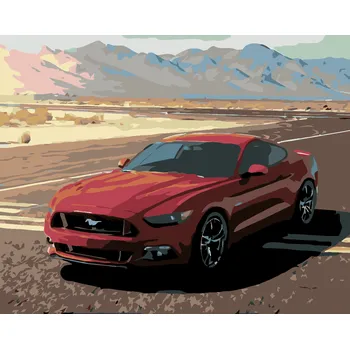 ZUTY Malování podle čísel - MUSTANG Rozměr: 40x50 cm, Rámování: bez rámu a bez vypnutí plátna