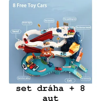 autodráha Čína Dinosauří autodráha s autíčky Barva: set dráha + 8 aut