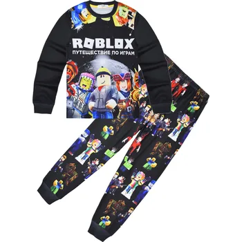 Dívčí pyžamo Dětské dlouhé pyžamo - Roblox Barva: Černá, Velikost: 120/5-6 let