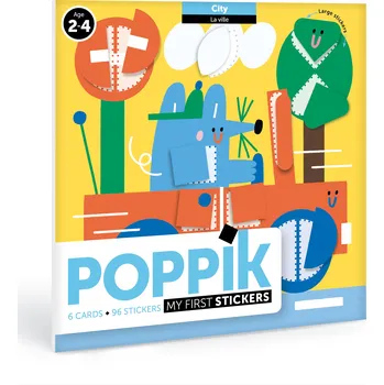 samolepka POPPIK Moje první samolepky Ve městě 2+