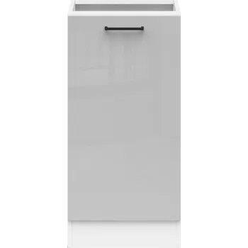 Kuchyňská skříňka Junona Line Tafla skříňka D1D/50/82 P, bílá/světle šedý lesk