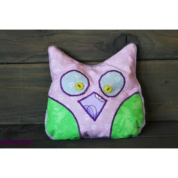 Dekorativní polštářek Pohankový polštářek - sovička růžová