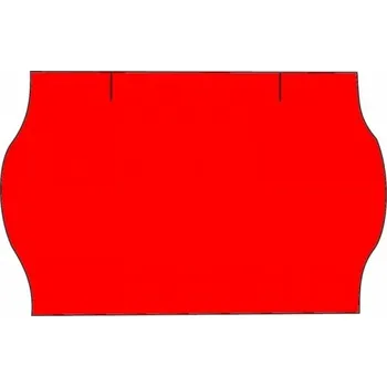 Samolepící etiketa Cenové etikety na kotoučku 25x16 mm CONTACT zaoblené - signální červené, 36ks