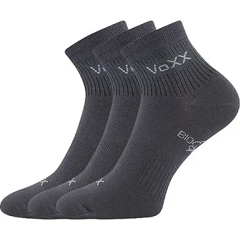 Dámské ponožky VOXX Ponožky sportovní z BIO bavlny BOBY tmavě šedé (3 páry) 35-38 120316