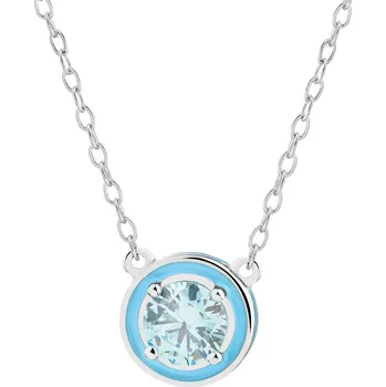 Náhrdelník Stříbrný náhrdelník se zirkony a smaltem - kroužek - AP535-3534