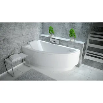 Vana Hopa Fondi Asymetrická vana 140 × 70 cms nožičkami, pravá, OLVFON14P+OLVPINOZ