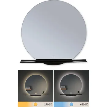 Zrcadlo Paulmann Miro 71091, průměr 50 cm, černá