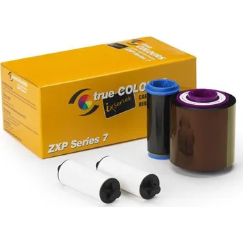 Kotouček do pokladny a tiskárny štítků Páska Zebra ZXP7, YMCKO, barevná barvící páska pro potisk plastových karet 800077-740EM