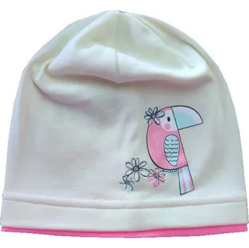 Čepice Dívčí čepice AJS 46-052 - světle žlutá Barva: Světle žlutá, Velikost: 44-46