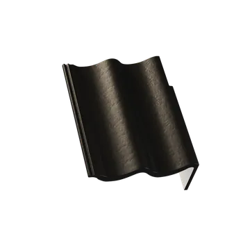 betonová krytina Střešní taška okrajová pravá KM BETA betonová krytina Hodonka - BRILIANT černá | cena za ks