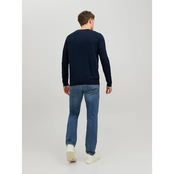 Pánský svetr Jack & Jones Svetr Emil 12208364 Tmavomodrá Regular Fit XXL