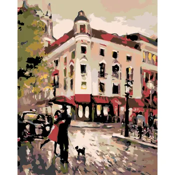 ZUTY Malování podle čísel - SCHŮZKA NA ROHU Rozměr: 40x50 cm, Rámování: bez rámu a bez vypnutí plátna