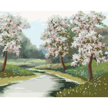 ZUTY Malování podle čísel - JARNÍ NÁLADA V LESE Rozměr: 40x50 cm, Rámování: bez rámu a bez vypnutí plátna