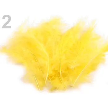 Pštrosí peří žlutá č.4