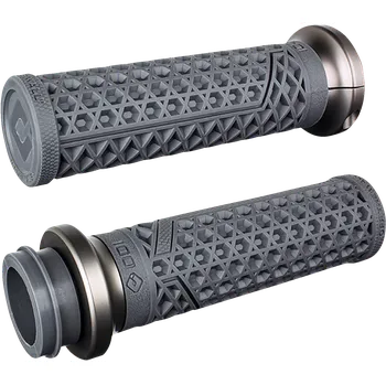 grip Gripy pro motocykly INDIAN 2018-2023 TOURING MODEL TBW ODI VANS VANS V-TWIN LOCK-ON™ GRIP SET pro řidítka o průměru 25,4 mm ( 1" ), barva světle šedá/gunmetal - pár (motocyklové gripy / ručky na motorku )