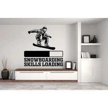 Samolepící dekorace Lepy.cz Samolepka na zeď Snowboard loading Velikost (šířka x výška): 50x50cm, Barevná varianta: Lípová zelená
