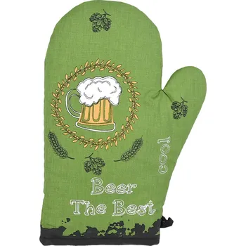 Chňapka Kuchyňská chňapka PIVO, zelená, 28x18cm