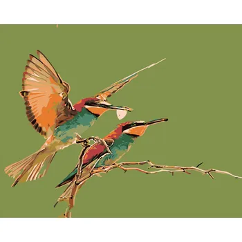 ZUTY Malování podle čísel - DVA KOLIBŘÍCI Rozměr: 40x50 cm, Rámování: bez rámu a bez vypnutí plátna