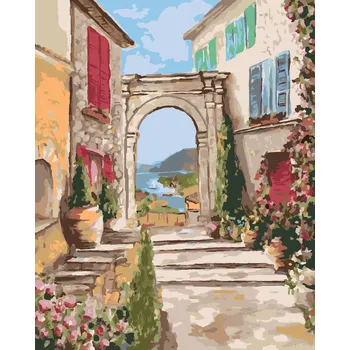 ZUTY Malování podle čísel - CESTIČKA K MOŘI Rozměr: 40x50 cm, Rámování: bez rámu a bez vypnutí plátna