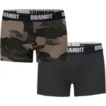 Boxerky Brandit Boxershorts Logo darkcamo-black - L