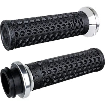 grip Gripy pro motocykly INDIAN 2018-2023 TOURING MODEL TBW ODI VANS VANS V-TWIN LOCK-ON™ GRIP SET pro řidítka o průměru 25,4 mm ( 1" ), barva světle černá/stříbrná - pár (motocyklové gripy / ručky na motorku )