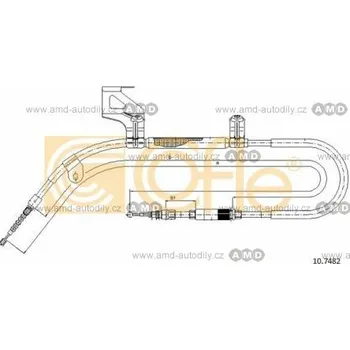 Brzda na kolo Lano ruční brzdy - COF 10.7482