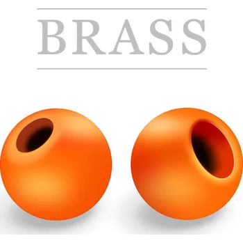 Knápek Brass Beads Regular Fluo Orange 2mm