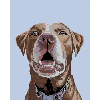 ZUTY Malování podle čísel - HNĚDÝ LABRADOR Rozměr: 40x50 cm, Rámování: bez rámu a bez vypnutí plátna