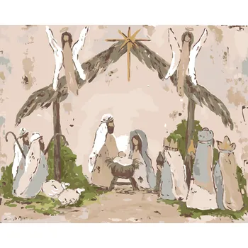 ZUTY Malování podle čísel - BETLÉM (HALEY BUSH) Rozměr: 40x50 cm, Rámování: bez rámu a bez vypnutí plátna