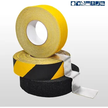 Lepicí páska Tvarovatelná protiskluzová páska WT-5414 – minerální granulát v syntetické pryskyřici, žlutá, 25 mm × 6 m