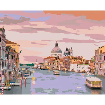 ZUTY Malování podle čísel - CANAL GRANDE BENÁTKY ITÁLIE Rozměr: 40x50 cm, Rámování: bez rámu a bez vypnutí plátna