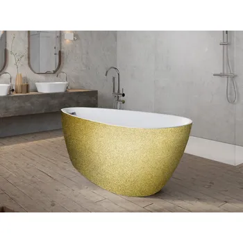 HOPA Volně stojící vana GOYA A-LINE Glam - zlatá + Barva - GLAM 01 - zlatá, Barva sifonu - Bílá, Rozměr vany - 170 × 80 cm, VANGOYAA170WG1