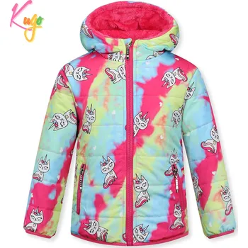 Dívčí bunda Dívčí zimní bunda - KUGO KB2350, batika / tmavě růžová Barva: Růžová, Velikost: 98