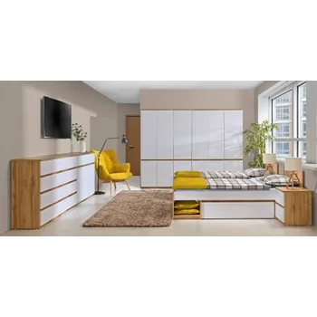 Dětsný nábytek Dolmar Sestava Arca 7 Kombinace barev: Bílá + Dub Votan