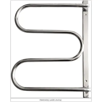 Radiátor Hopa ES2 Elektrický sušák 35x565x475 mm, otočný, 30 W, nerez, OLBES2ON