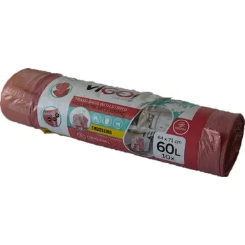 Pytle na odpadky OEM Pytel na odpad zatahovací 60 l (10 ks) 64 x 71 cm s aroma malin 281566