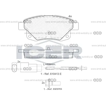 Brzda na kolo Brzdové destičky - 141794