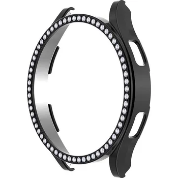 Příslušenství k chytrým hodinkám Luxusní ochranný kryt se sklem pro Samsung Galaxy Watch 4 44 mm - černý