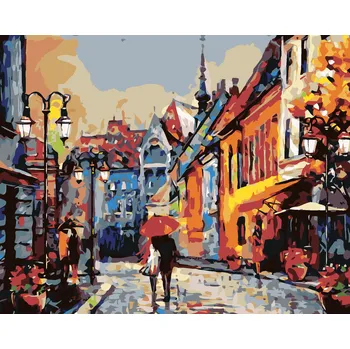 Hračka ZUTY Malování podle čísel - PROCHÁZKA PO BUDAPEŠTI Rozměr: 40x50 cm, Rámování: bez rámu a bez vypnutí plátna