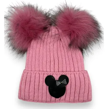 Čepice Gracek Dívčí zimní čepice MOUSE Barva: Růžová