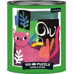 MUDPUPPY Puzzle v plechovce Artsy Cats: Henri Catisse 100 dílků