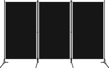 Paraván 3dílný paraván 260 x 180 cm černý