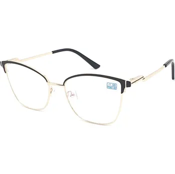 Brýle na čtení Dioptrické brýle 6861 / -3,00 black/gold s antireflexní vrstvou Flex