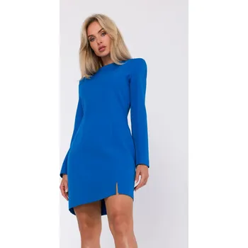 Dámské šaty Elegantní minišaty MOE M755 modré EU velikost: L