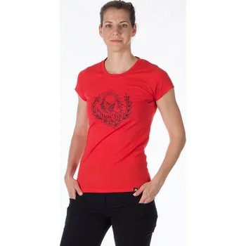 Dámské tričko Northfinder Dámské tričko pohodlné polopřiléhavé MAUDE, rudá, XS