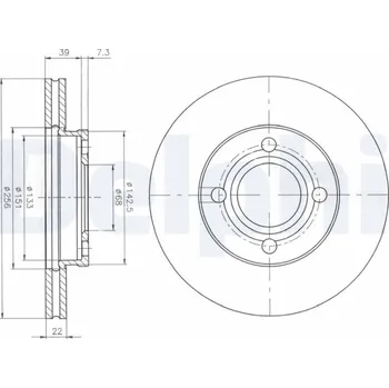 Brzdový kotouč Brzdový kotouč DELPHI BG2272